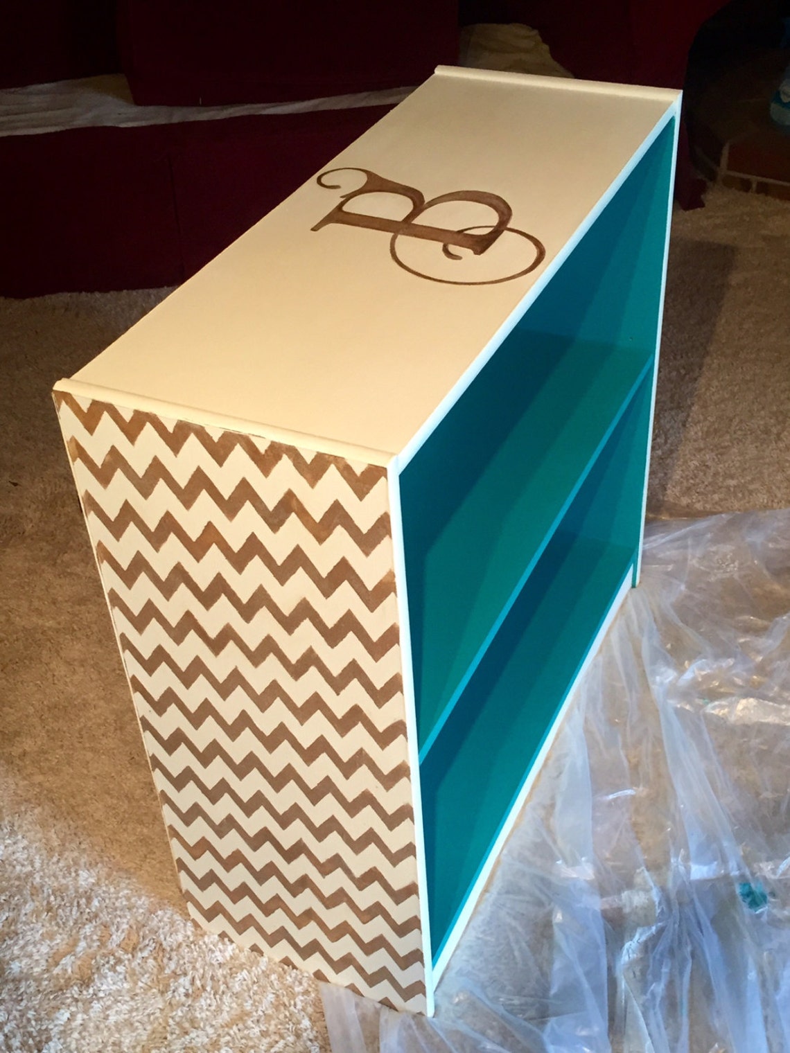 Hand Painted Custom Bookcase Etsy