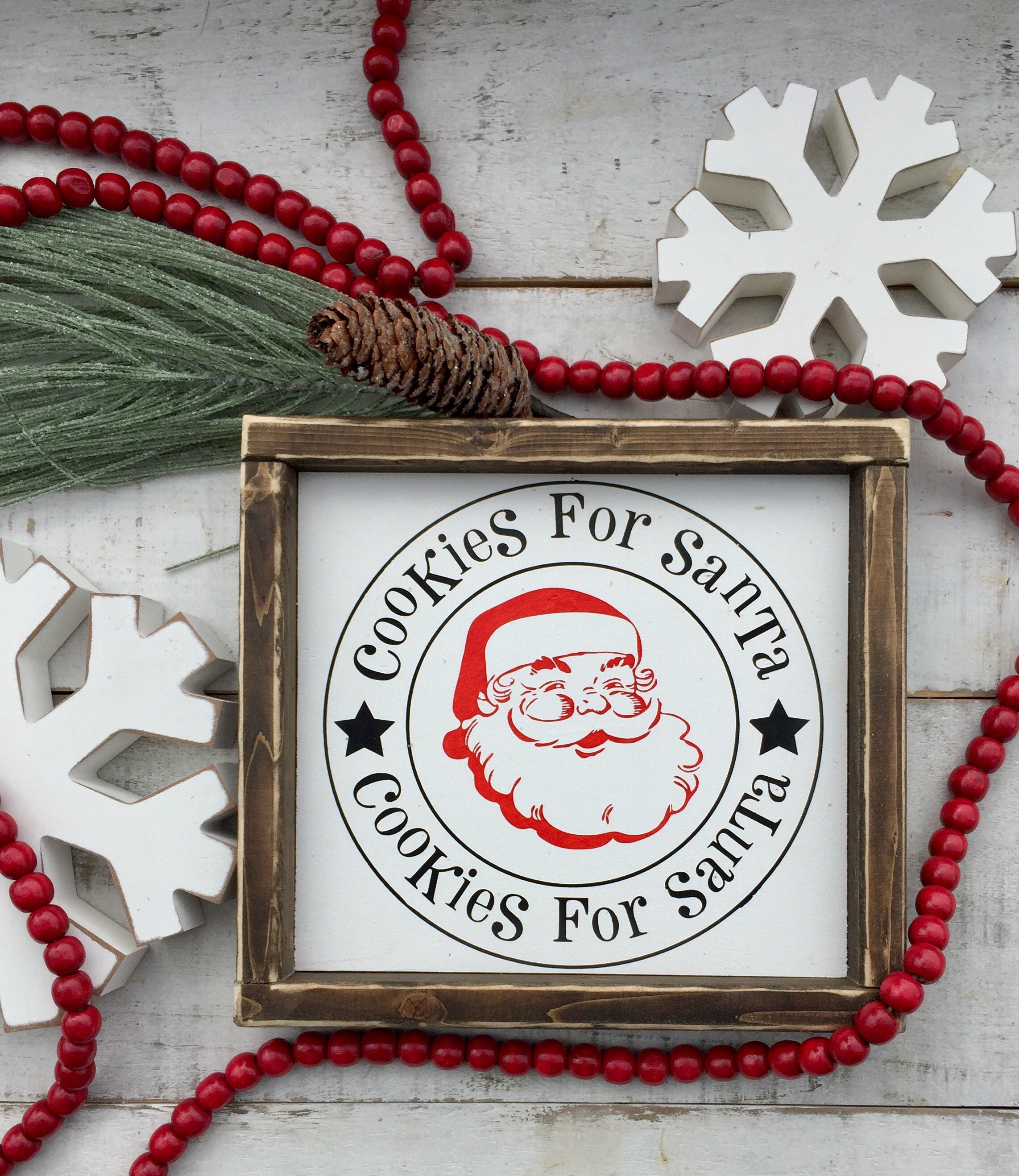 Santa sign/ Christmas signs / Christmas decor / holiday decor/ Etsy