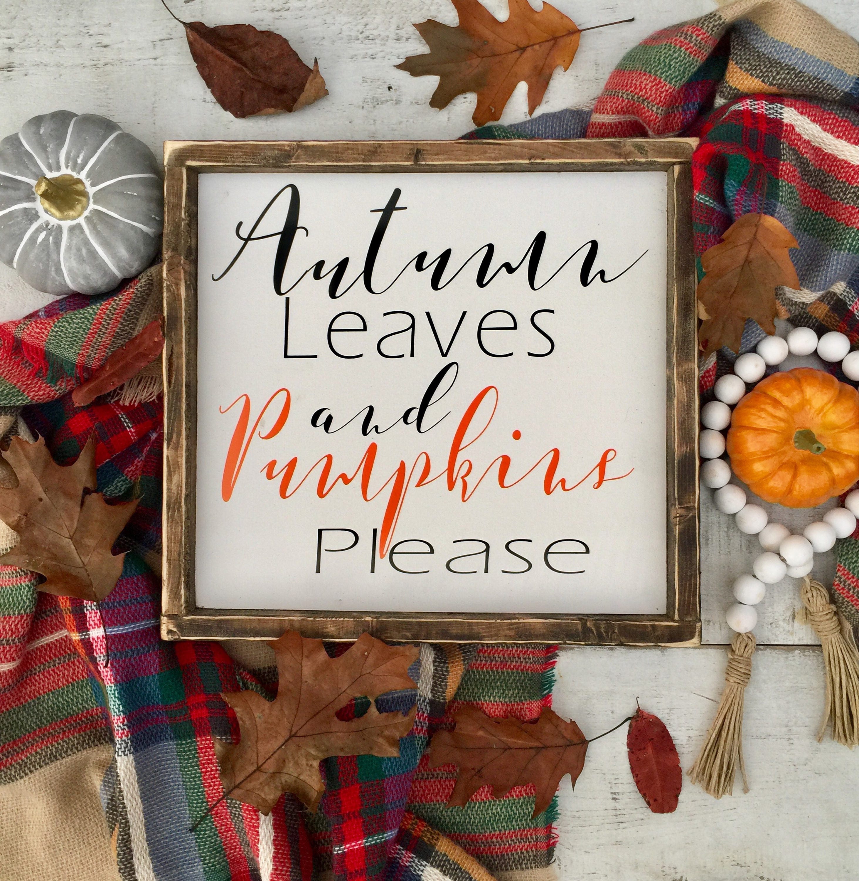 Autumn sign/ fall sign/ shiplap wall decor/ fall decor / home Etsy