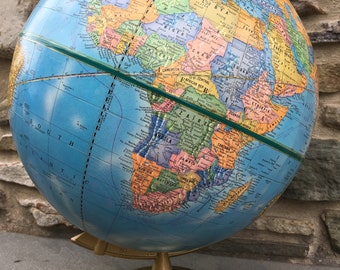 vintage globes maps etsy