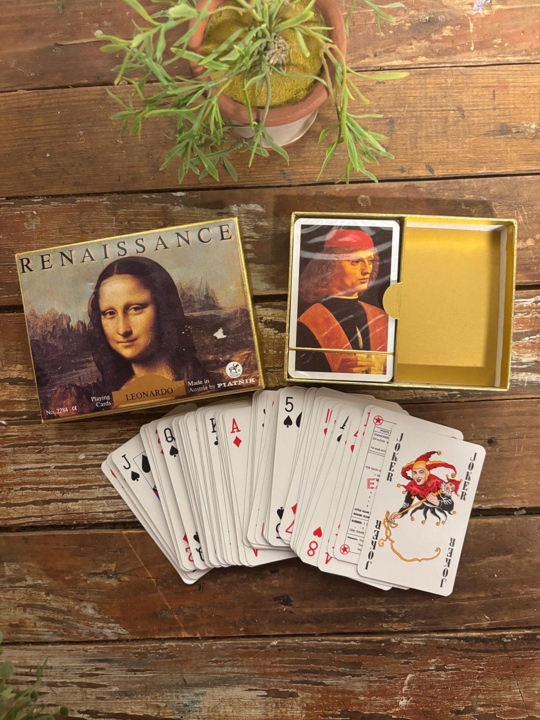 Trading Card Renaissance Vintage Renaissance Playing Card Set…two Decks. Da Vinci. Mona Lisa ...