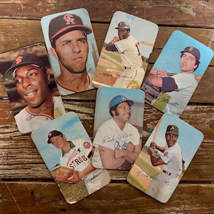 Vintage Baseball Card Set…1971. Topps Super. Jumbo Trading Cards. Collectible Sports Memorabilia. Retro Baseball Cards. Gift for Dad.