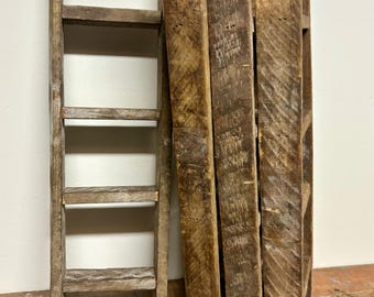 tobacco ladder Lath 16” Mini Ladder...Small. Primitive. Country. Farmhouse. Craft Supply. Distressed. Rustic. Antique. Gallery Wall Hanging TOBACCO STICK LADDER Full Size