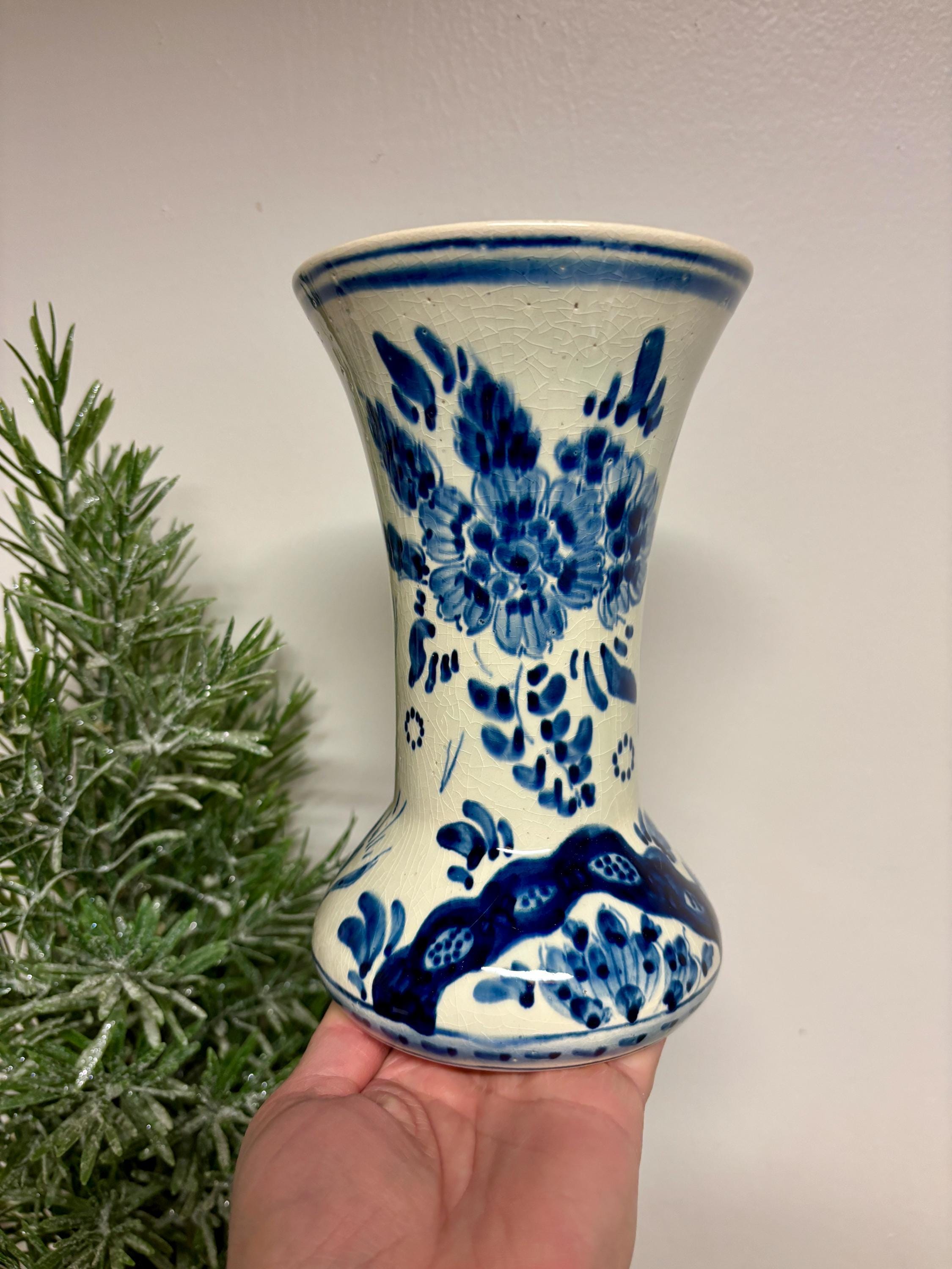 Delft Blue Trumpet Vase - Etsy