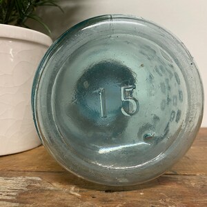 Antique Half Gallon Blue Mason JarGlass. Vintage. Patent. 1858. Canning. Zinc. Farmhouse. Wedding. Rare. Container. Storage. Old. Keystone. image 7