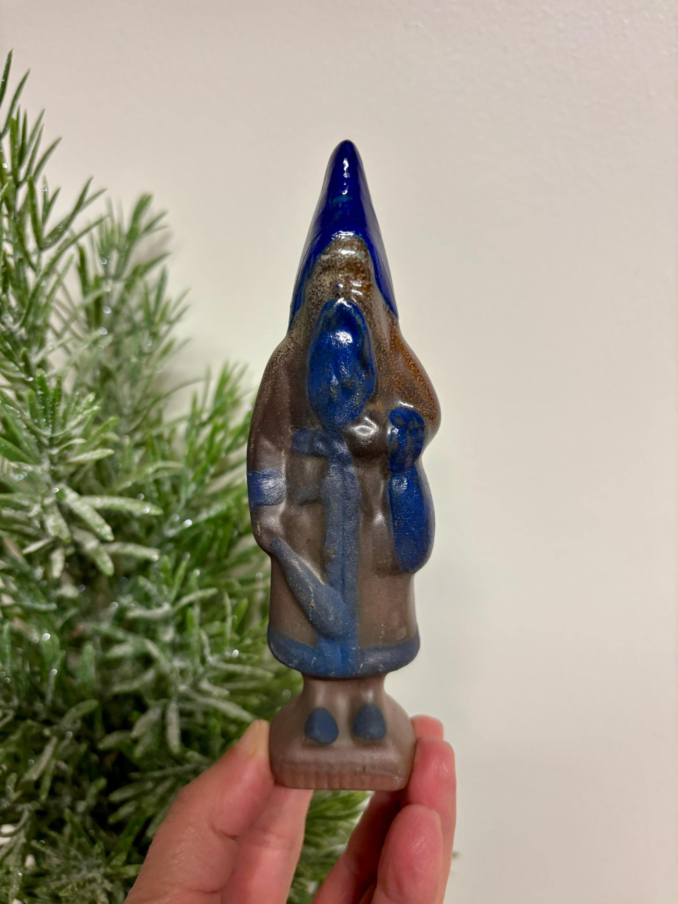 青いサンタクロースの陶器フィギュア 青いサンタクロースの陶器フィギュア 【公式通販】