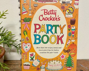 Vintage Betty Crocker’s Party Book…Old. Retro. Mid Century. Cooking. Recipes. Event Planning. Cookbook. Guide. Hardcover. Illustrated. Books