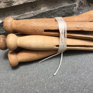Vintage Wooden Clothespin Bundle (7)...old. Laundry. Wood. Line. Drying ...
