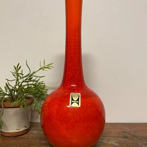 Vintage Royal Haeger Vase…Mid Century. Orange. Red. Pottery. Handmade. MCM. Earthtones. Mid Century Modern. Numbered. Collectible. Boho.