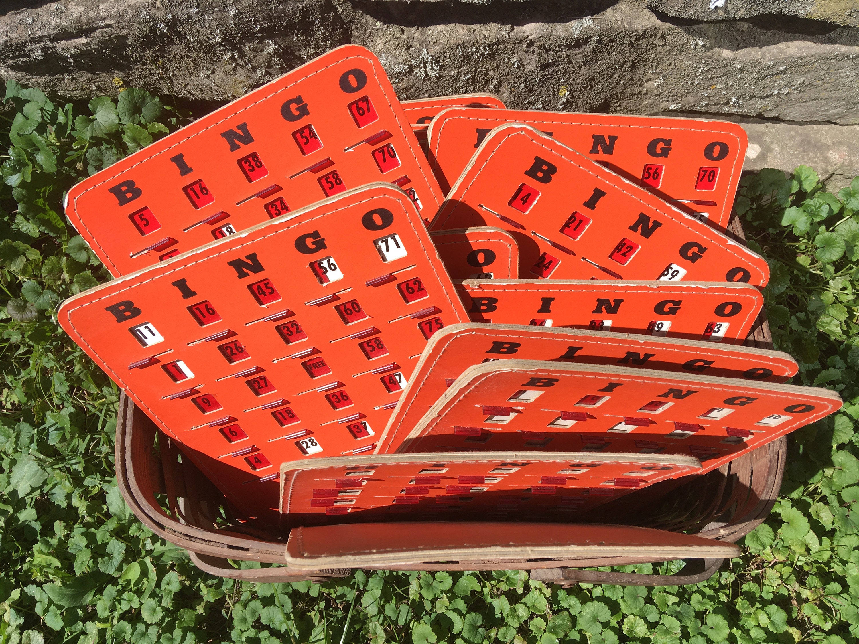 Vintage Bingo Card Set 4...Four. Retro. Old. Game. Card. Etsy