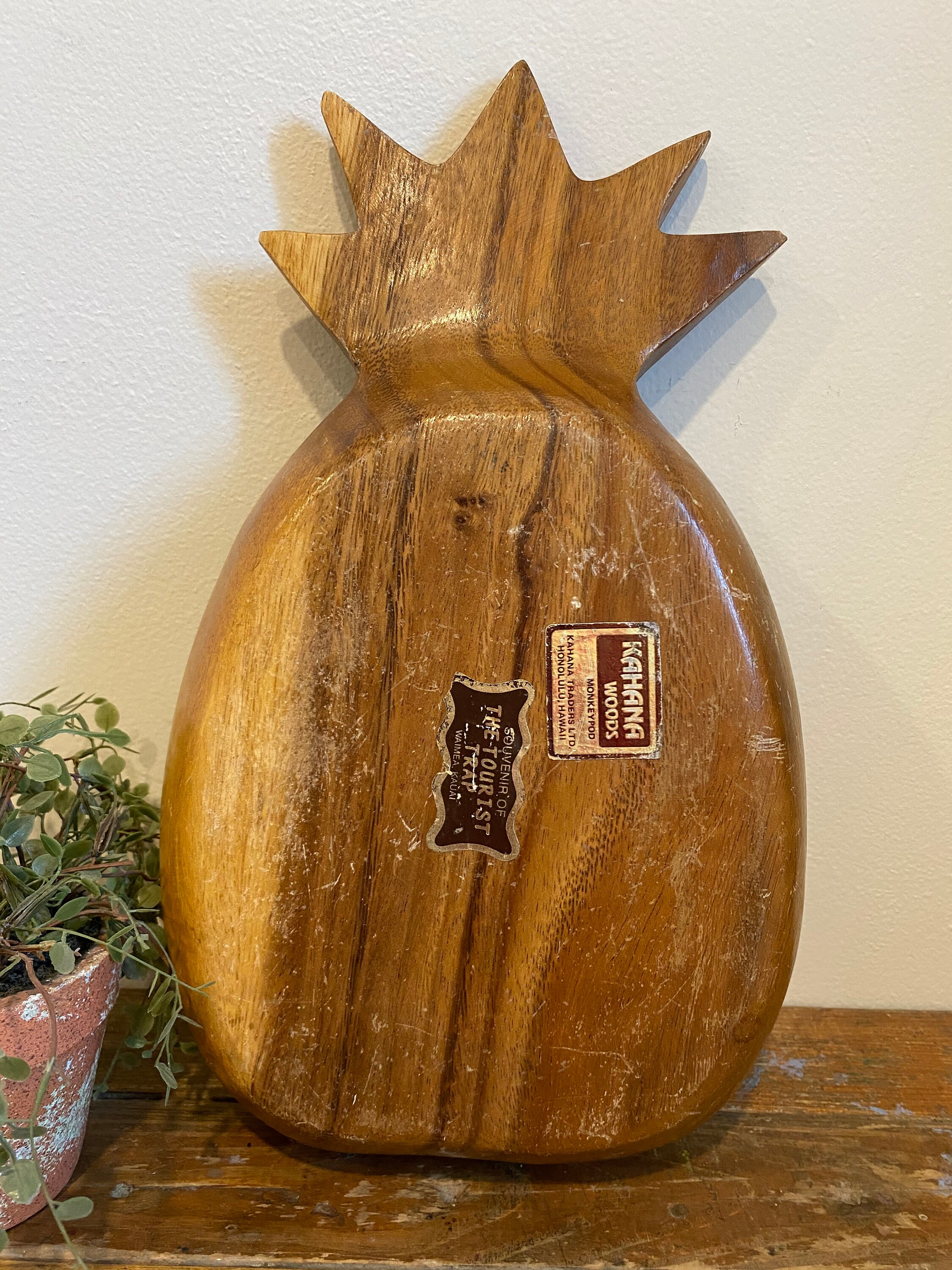 Vintage Wooden Pineapple Bowl...Old. Retro. Hawaii. Etsy