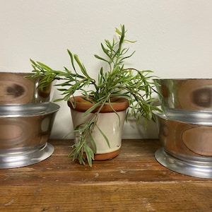 Vintage Aluminum Footed Ice Cream Bowls - 1950s Bascal Set of 4
