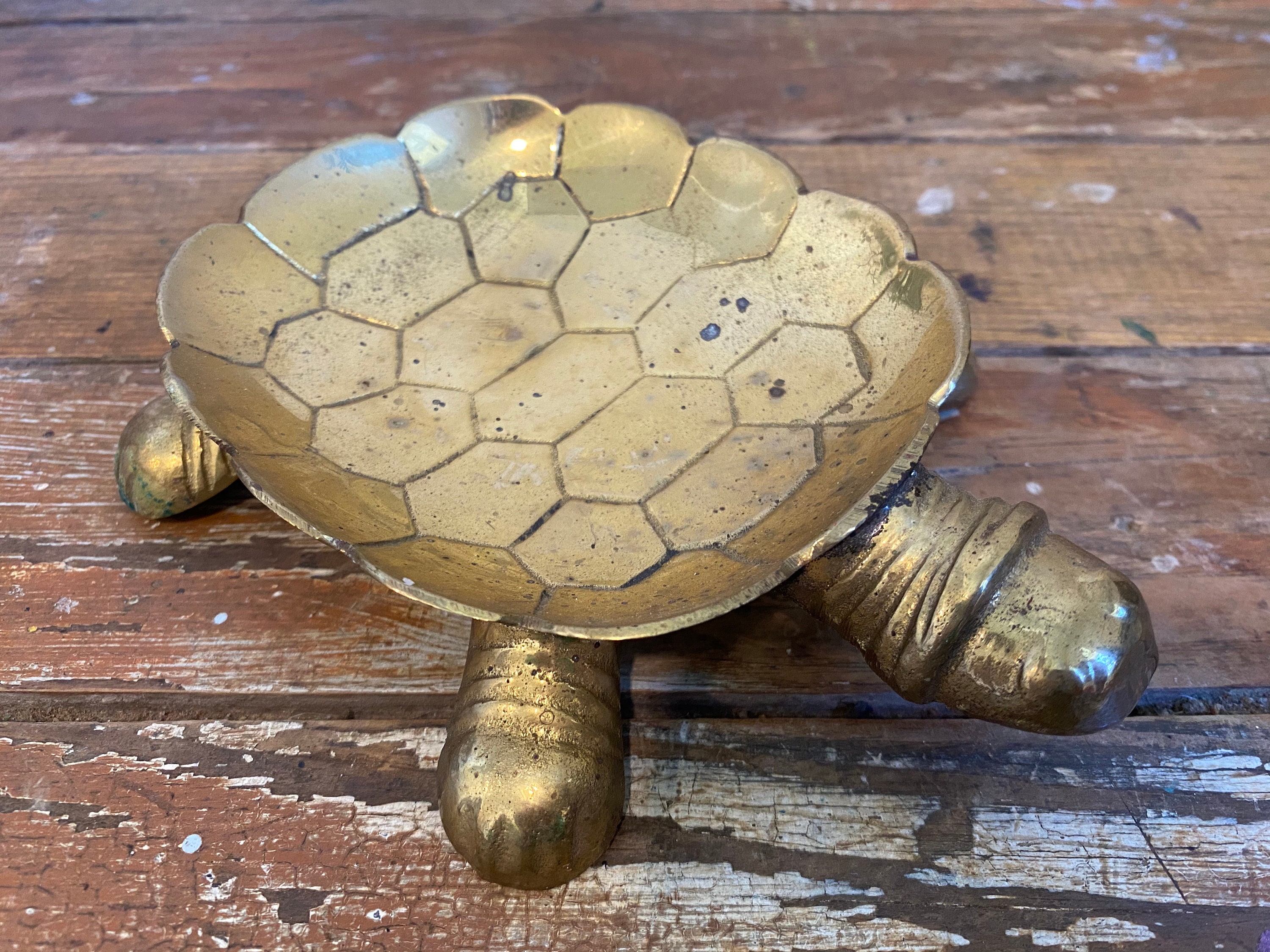 Vintage Brass Turtle Dish...metal. Boho. Retro. Jewelry. Etsy