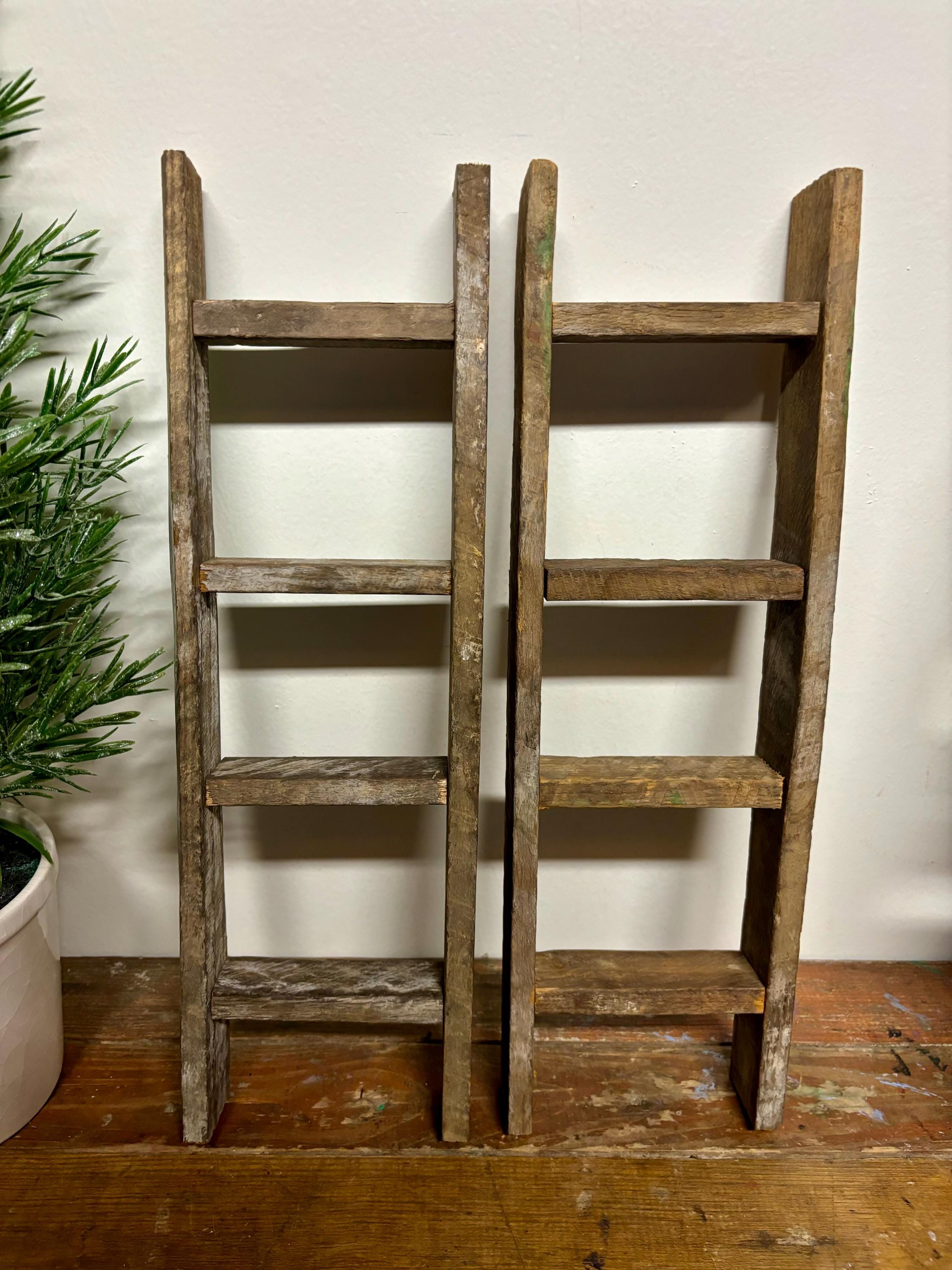 tobacco ladder Tobacco Lath 16” Mini Ladder...small. Primitive. Country. Farmhouse. Craft  Supply. Distressed. Rustic. Antique. Gallery Wall Hanging