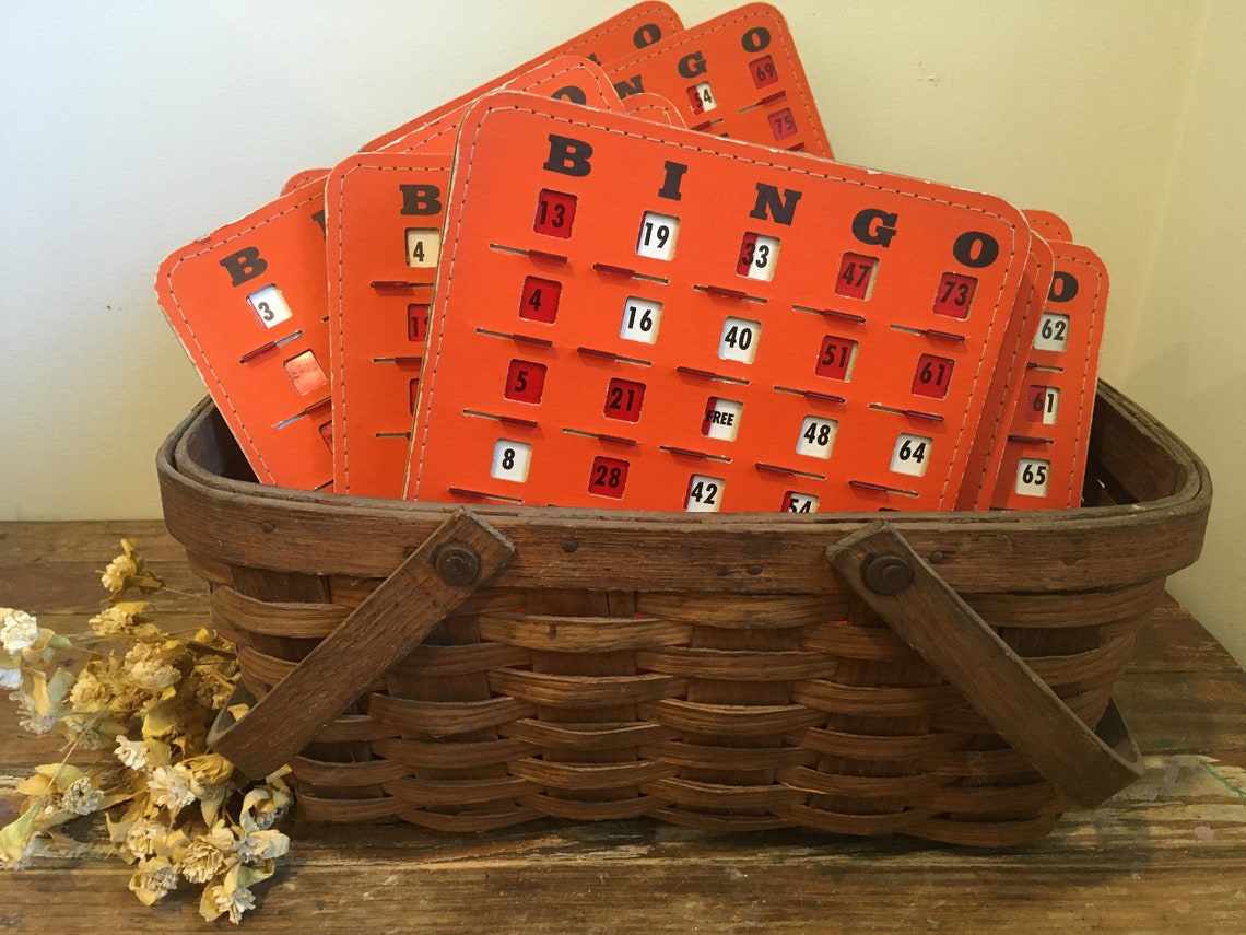 Vintage Bingo Card Set 4...Four. Retro. Old. Game. Card. Etsy