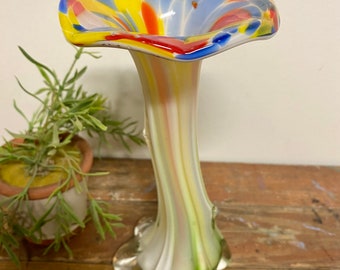 Vintage Murano Art Glass Vase…Bud Vase. Floral. Glass. Blown. Colorful. Multicolor. Flower. Handblown. Mid Century. MCM. Retro. Collectible.