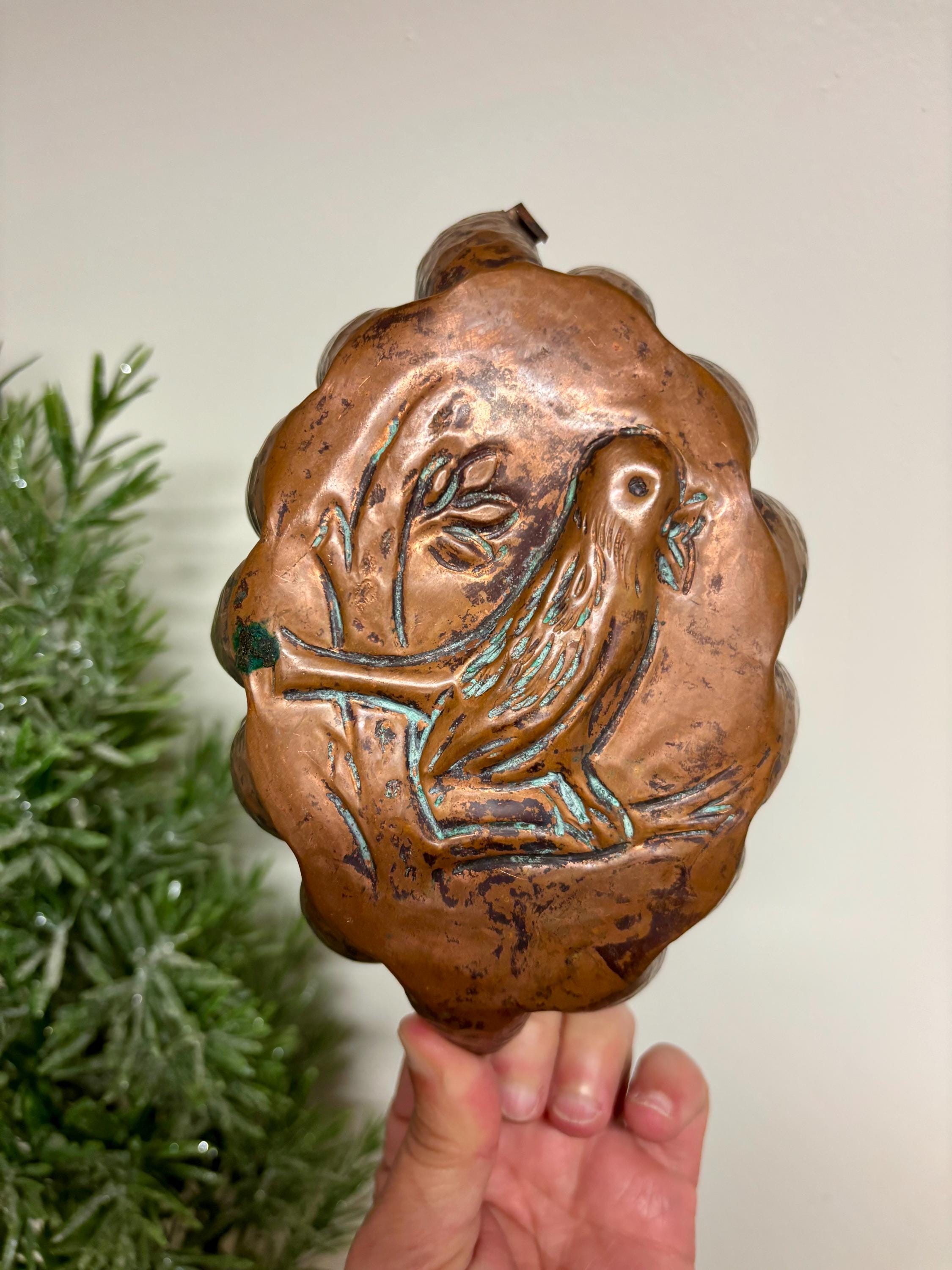 Antique Copper Bird Moldprimitive. Old. Farmhouse Decor