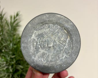 Antique Wide Mouth Atlas Zinc Lid…One (1). Vintage. Farmhouse. Canning. Jar. Container. Rustic. Wedding. Country. Primitive. Salvage. Old.
