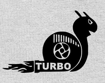 Turbo Boost Snail Decal SVG - Digital Download for Vinyl Cutters, Printers, and Lasers