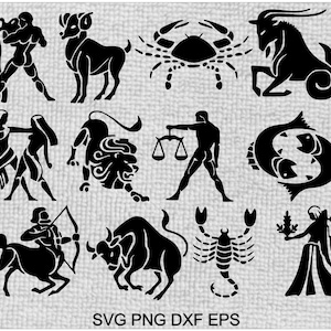 Zodiac SVG Files for All Vinyl Cutters, Printers & Laser Engravers - Digital Download Horoscope Designs