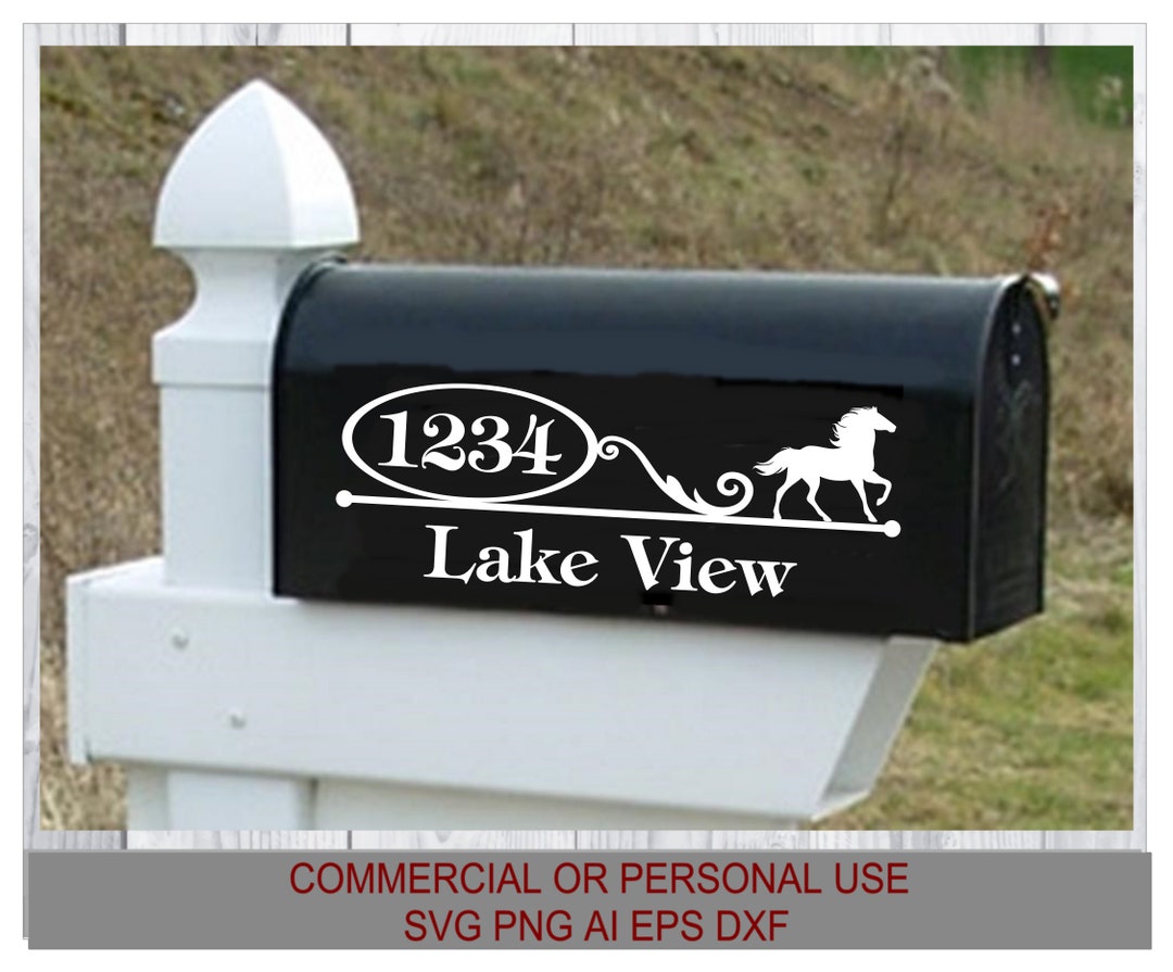 Mailbox Decal Monogram SVG Digital Download Files Are Compatible With ...