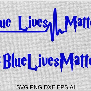 Blue Lives Matter Aufkleber SVG- Digital Download für Vinyl-Schneideplotter, Drucker und Laser-Maschinen