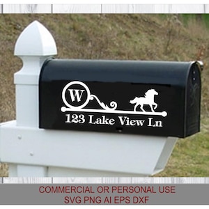 Mailbox Decal: Customizable Horse SVG for Vinyl Cutters, Laser Engravers & Printers