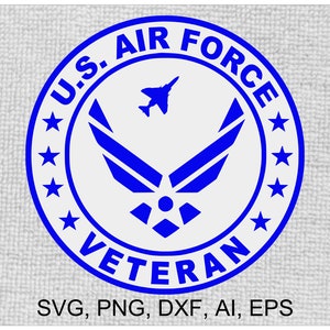 Archivo SVG de calcomanía de veterano de la USAF: compatible con cortadores de vinilo, láseres y CNC - Descarga digital de homenaje militar
