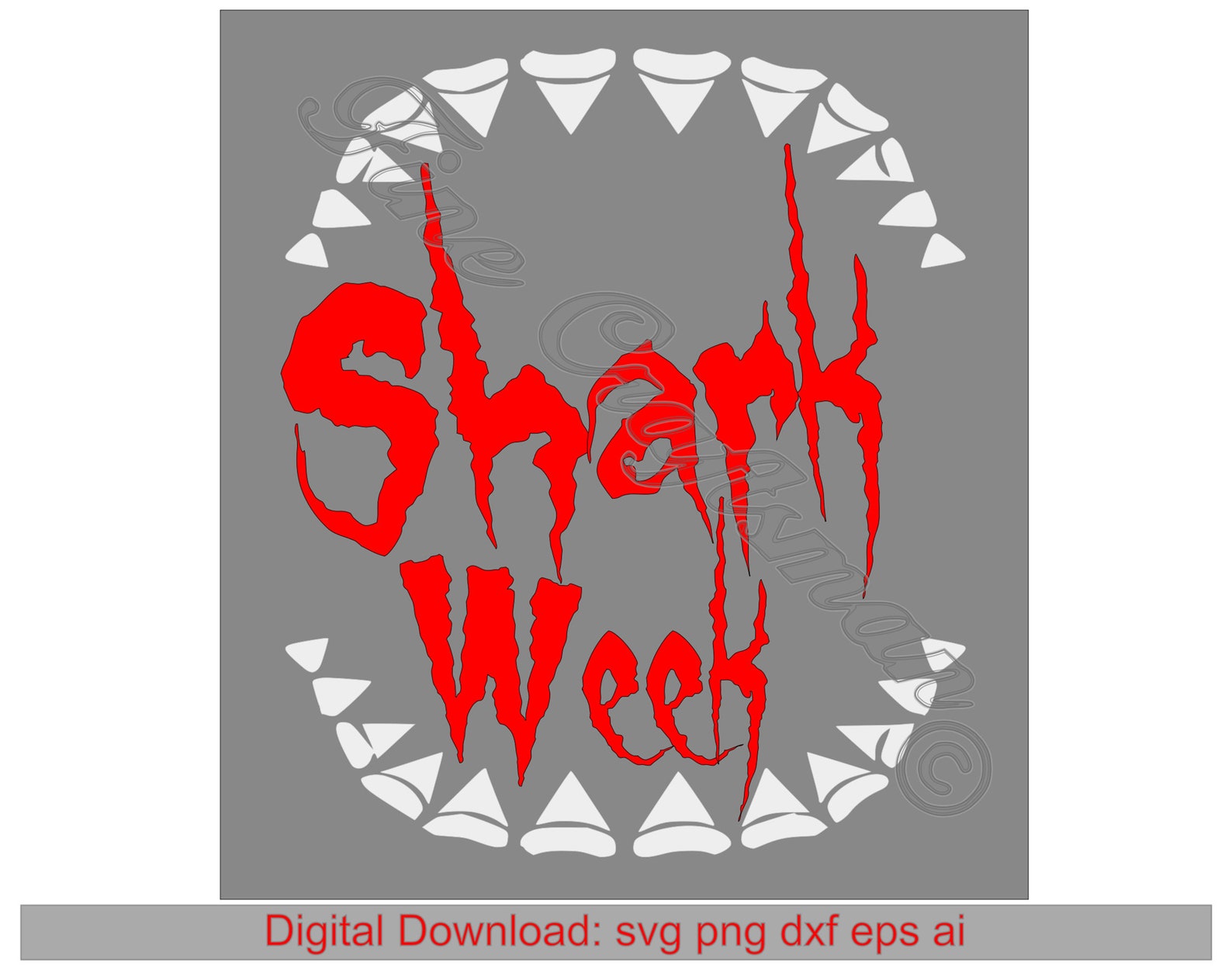 Shark Week Decal Cut File SVG Download Svg Png Dxf Ai | Etsy
