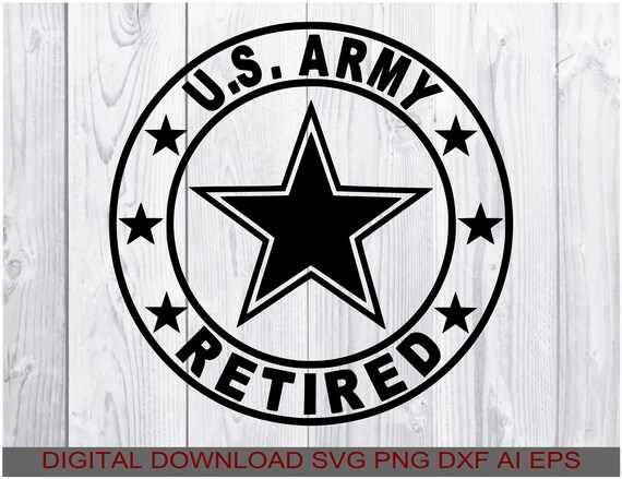 Army Svg Army Retired Emblem Svg Download Compatible With Etsy
