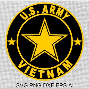US Army Vietnam Aufkleber SVG Digital Download für Schneideplotter, Drucker, CNC- und Laser-Maschinen