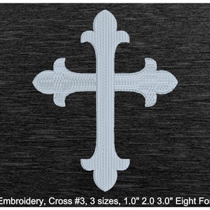 Religious Cross Mini Machine Embroidery Design in 3 Sizes and 8 Formats