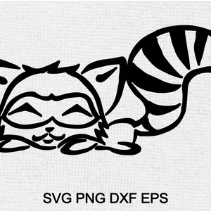 Bandit Waschbär Aufkleber SVG digitale Download-Dateien sind mit allen Vinyl-Schneideplottern, Lightburn Laser-Schnittdateien der Drucker kompatibel