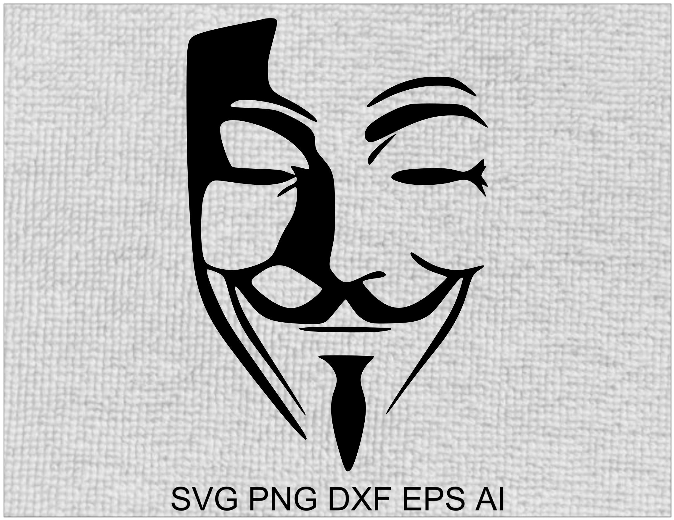 V for Vendetta Mask/ Anonymous Mask/ Guy Fawkes Mask 3d digital download