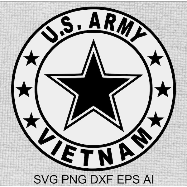 US Army Vietnam Veteran Decal SVG, Digital Download, files are compatible with all vinyl cutters, Lightburn Laser cut