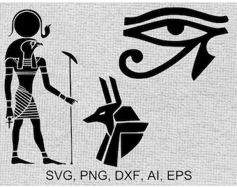 Egyptian Gods Vinyl Decal SVG - Digital Files for Cricut, Laser Cutting, and Sublimation