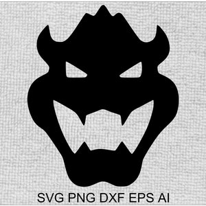 Bowser Abziehbild SVG digitaler Download: Schneideplotter, Drucker, Laserschnitt und CNC-Fräser kompatible Dateien