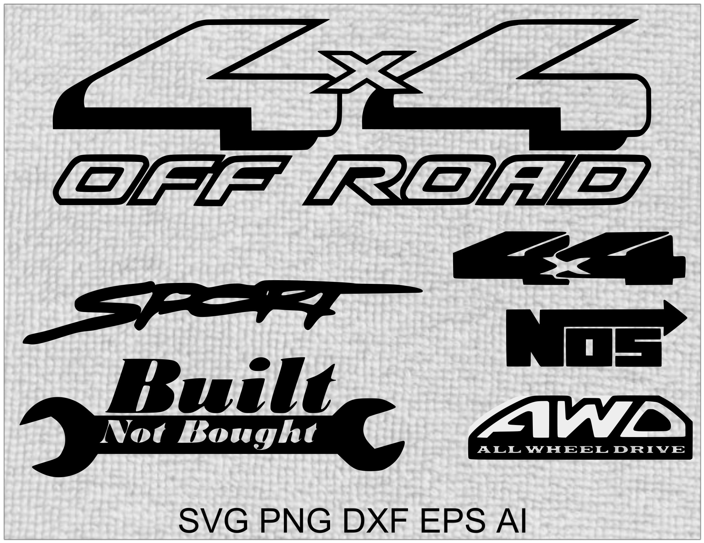 Truck, Car Decal Bundle SVG Digital Download Files Are Compatible With