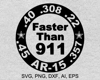 Firearms Decal SVG: Digital Files for Vinyl Cutters, Printers, Sublimation & Laser Cutting