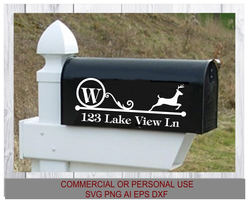 Download Mailbox SVG Mailbox Monogram Decal Download SVG Compatible | Etsy