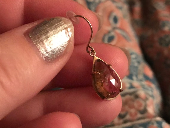 Juicy watermelon tourmaline earrings
