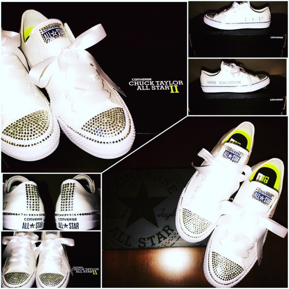 bedazzled converse for wedding
