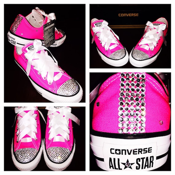 bedazzled pink converse