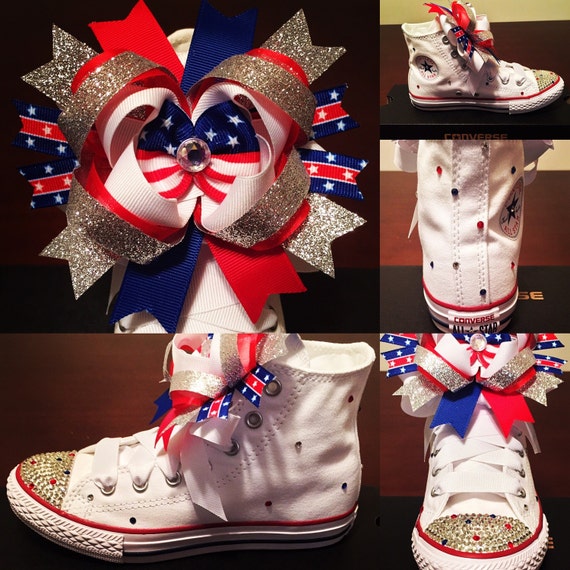 red bedazzled converse