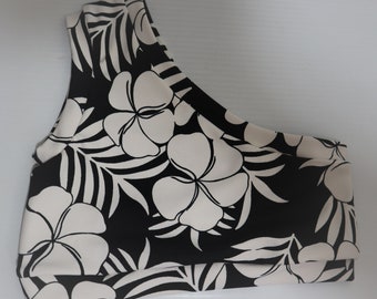 Bell Bottoms Girls Pants, Hippie Pants, Girls, Toddlers Bell Bottoms Black and White Flowers Rolled Hem Matching Crop Top