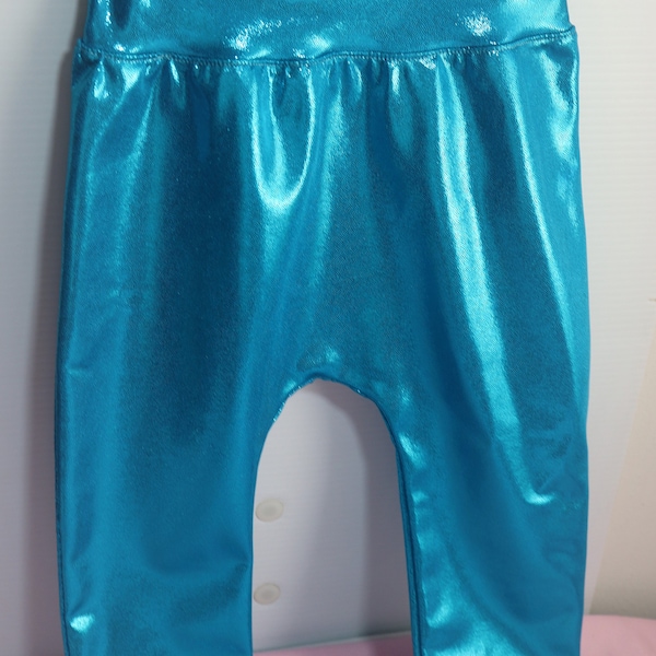 Baggy Harem Pants Metallic Deep Blue Color