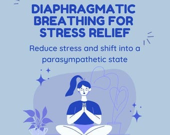 Diaphragmatic Breathing Guide | Stress Relief Printable | Nervous System Reset PDF
