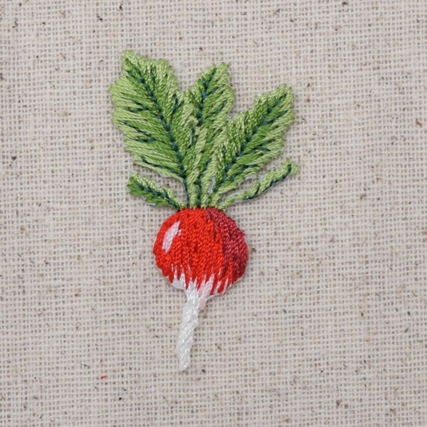 Turnip - Radish - Garden Vegetable - Embroidered Patch - Iron on Applique - 150367-A