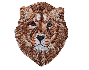 Lion Head - King of the Jungle - Embroidered Iron on Patch