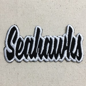 Seahawks - Color Choice - Mascot - Team Name - Words - Iron on Applique - Embroidered Patch